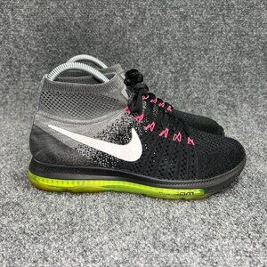 Nike Zoom All Out Flyknit Running Shoes Women's Size 7 Black Volt Athletic Run
